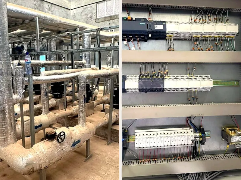نظام إدارة مبنى لغرفة مضخات